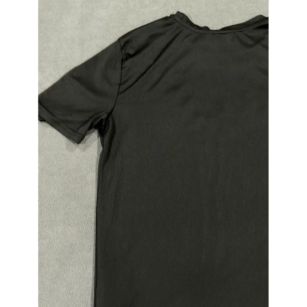 Puma Essentials T Shirt Boys L (14-16) Black Graphic Print Crew Neck Casual